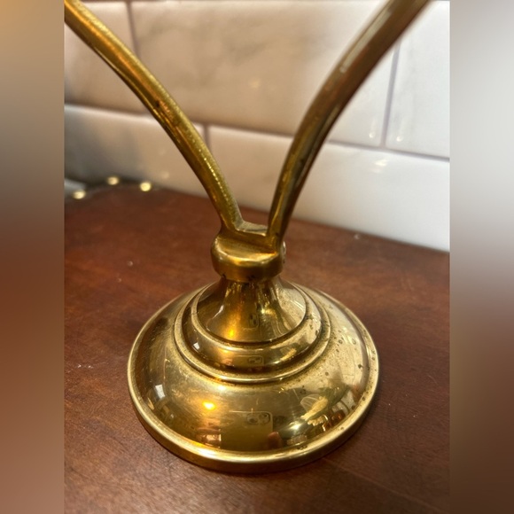 Vintage Brass Heart Candlestick - Picture 6 of 9